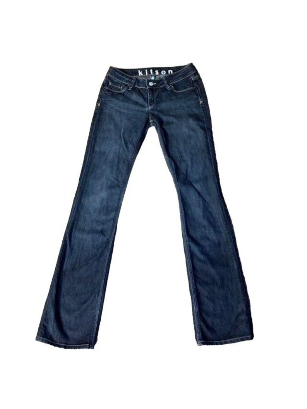Kitson Robertson Rock Me Low Rise Jeans Womens 26 Used Bootcut Y2K - Picture 3 of 12